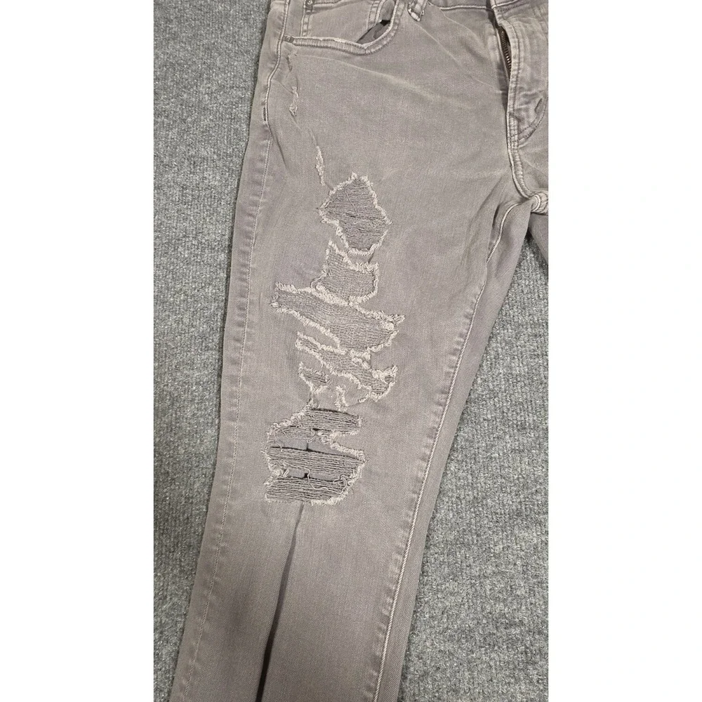 American Eagle AirFlex+ Distressed Jeans 36x30 Gray Slim Stretch